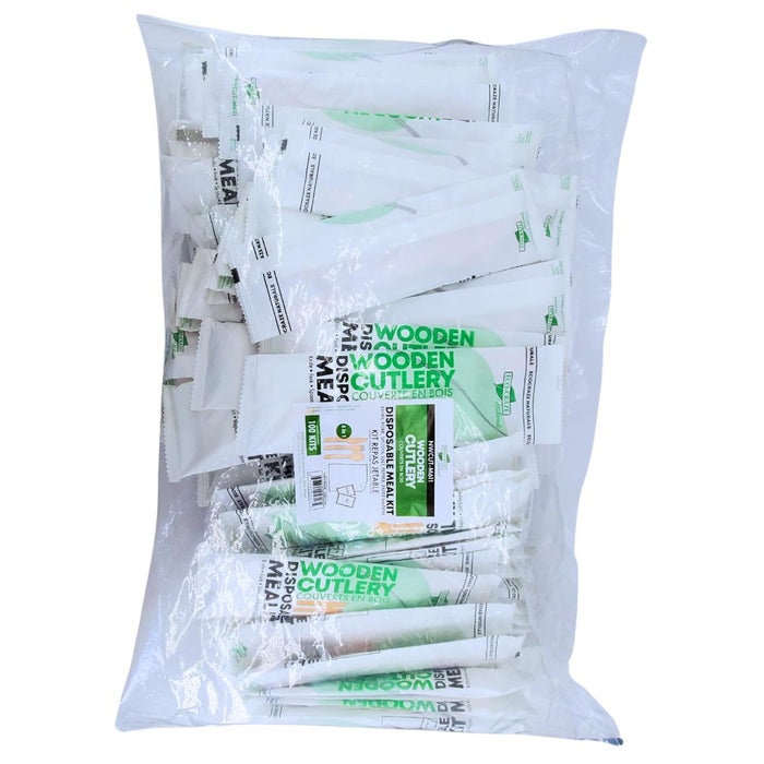 Eco-Craze - Wrapped 6pc Wooden Cutlery Kit (F/K/S/N/S/P)