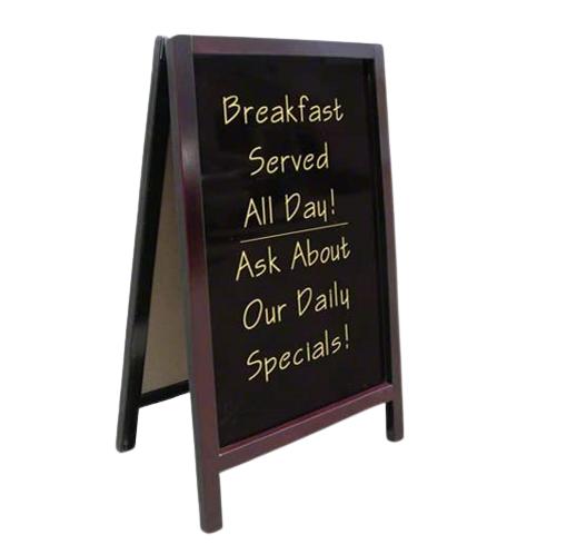Sidewalk Menu Chalk Board - Wood Frame