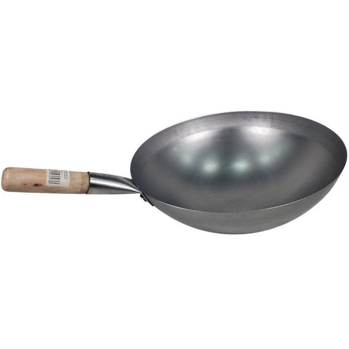 Chinese Wok Wood Handle 16