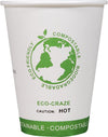 Eco-Craze - 12oz PLA Single Wall Hot Paper Cup - Printed