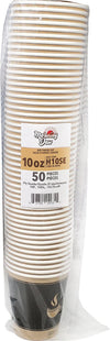 Morning Dew - 10oz Hot Paper Cups - Ebony Print - H10SE