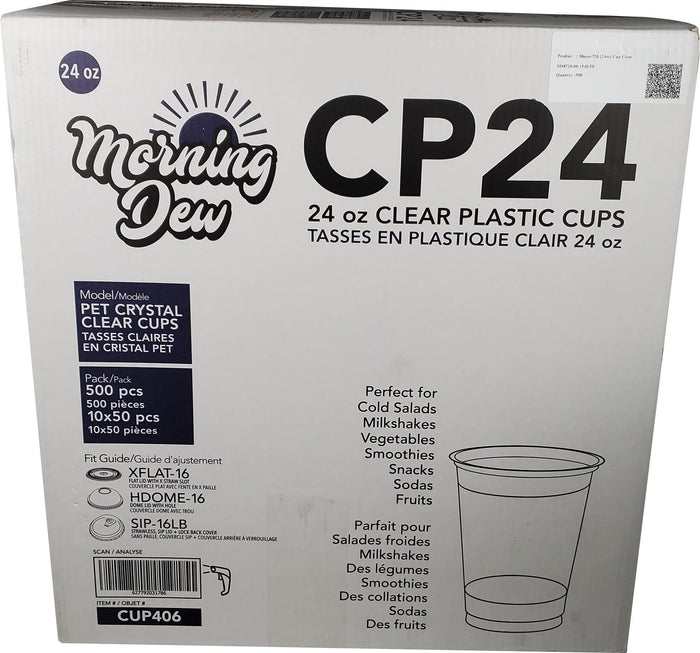 Morning Dew - 24oz Clear Pet Cup - 98mm - CP24