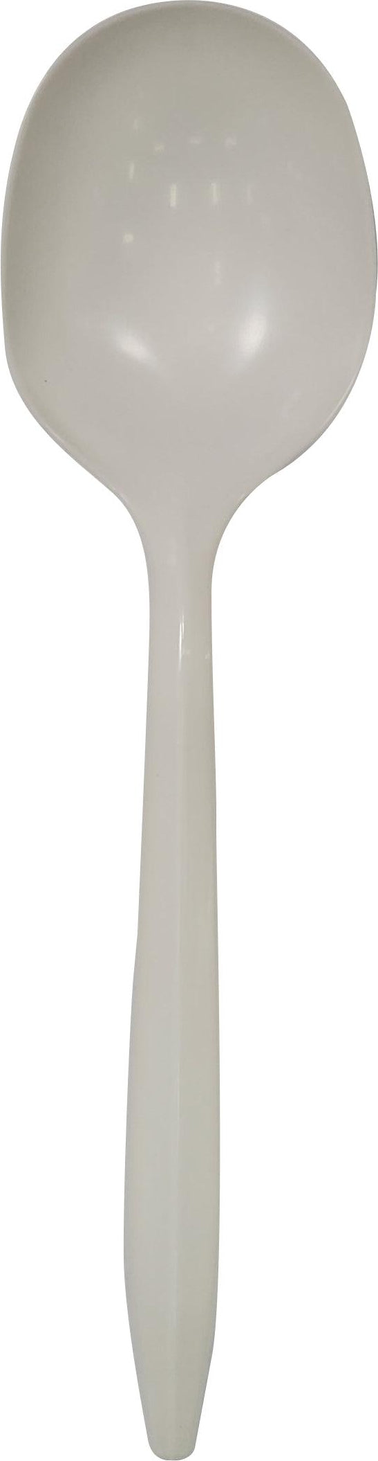 Value+ - Plastic Soup Spoons - White - Bulk - B1004