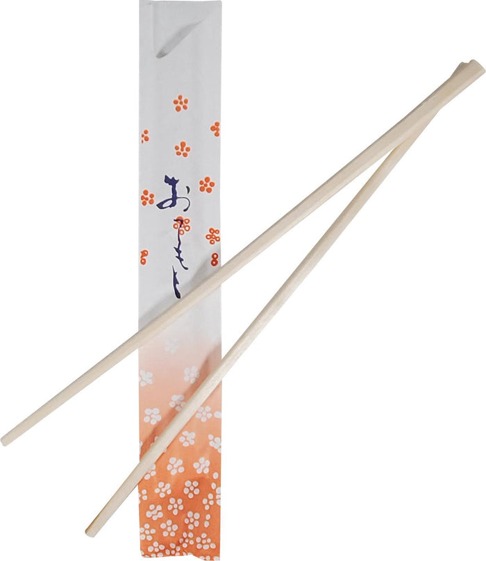 RH - Wooden Twin Chopsticks - Ind. Wrapped - TW-802