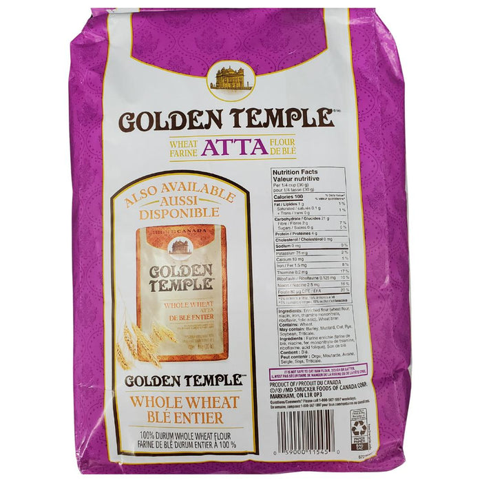 CLR - Golden Temple - Wheat Flour - Purple bag - 9kg - Atta