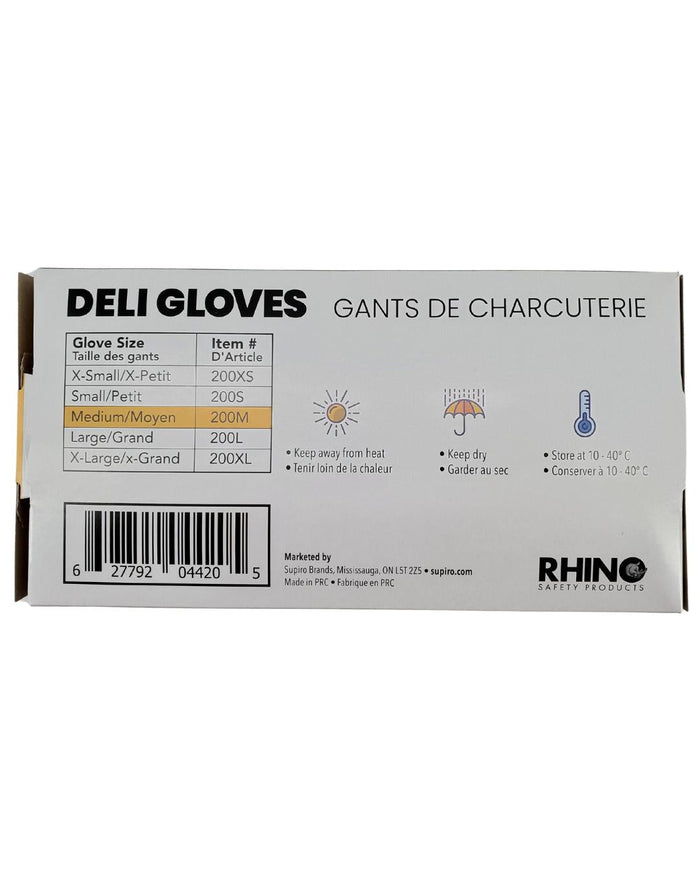 Rhino - DC2 - Clear Deli Gloves - Medium - 200M