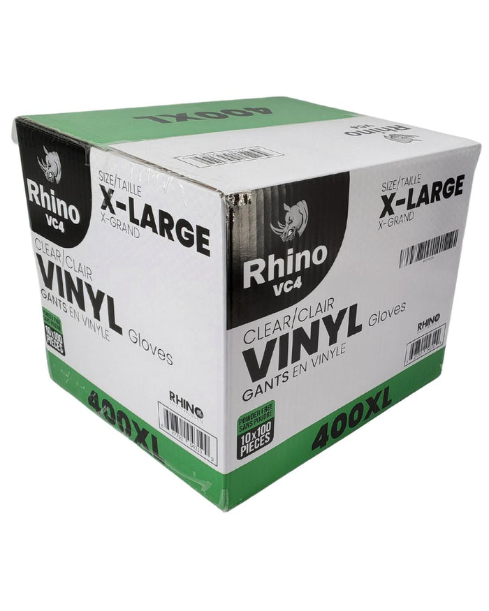 Rhino - VC4 - Clear Vinyl Gloves - Extra Large - 400XL