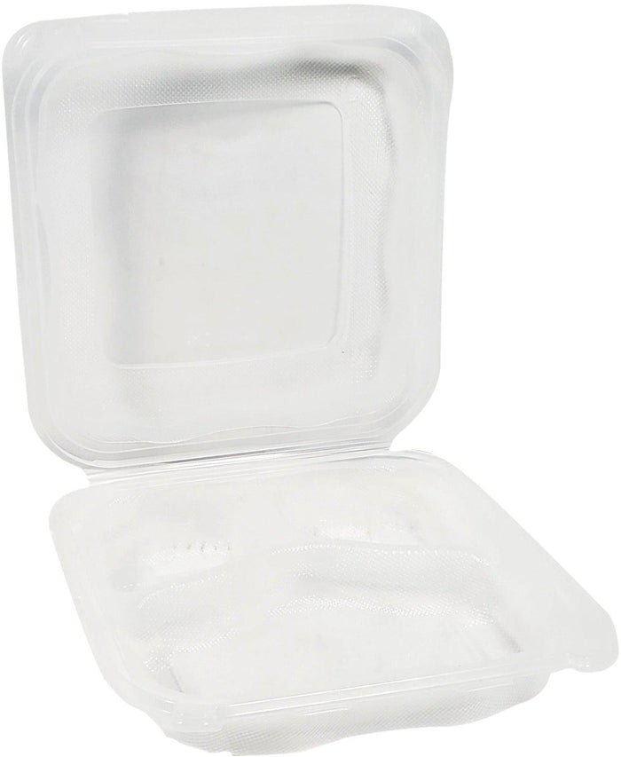 CLR - Genpak Clover Hinged Container XL Clear 9.25x9.65x3-3 Comp. CLX399