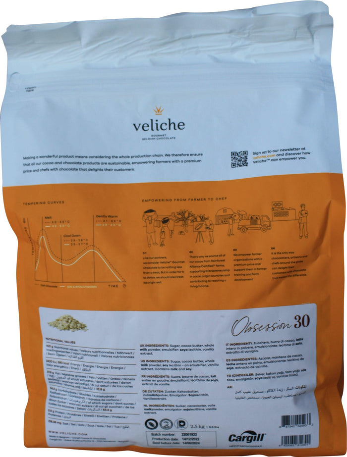 Veliche - White Chocolate Callets - 30%