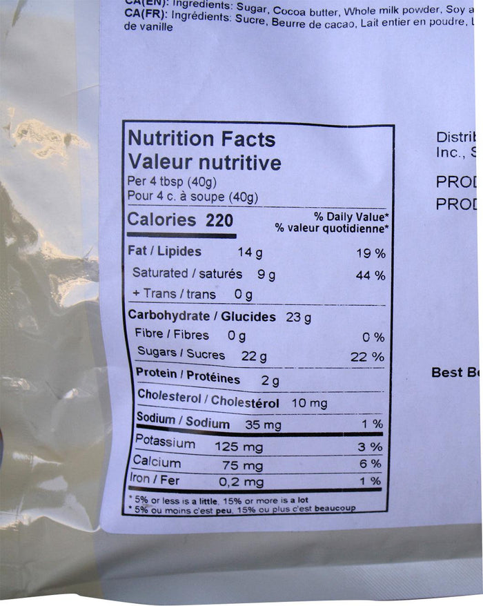 VSO - Callebaut - White Chocolate Callets