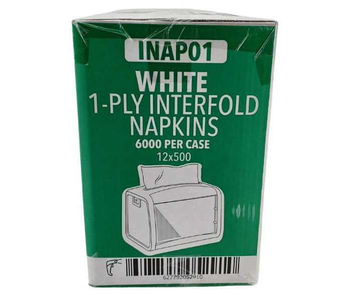 Mayfair - 1 ply Interfold Napkins 1/4 Fold - White - INAP01