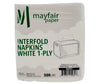 Mayfair - 1 ply Interfold Napkins 1/4 Fold - White - INAP01