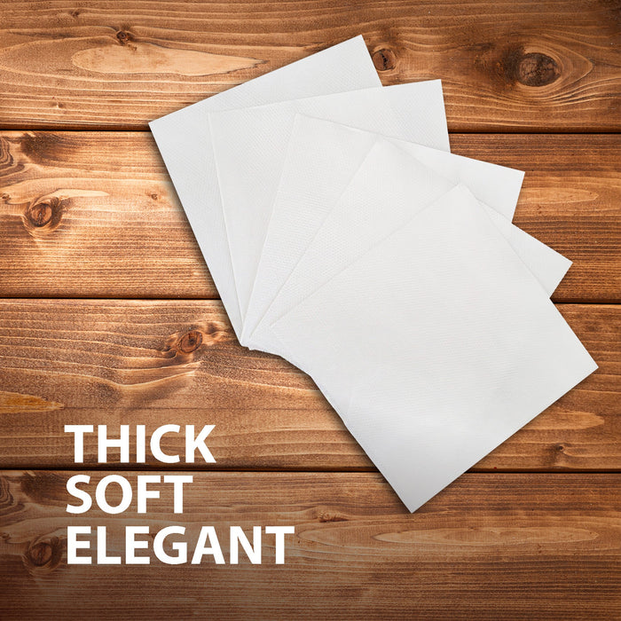 Mayfair - 1 Ply Cocktail Napkins 1/4 Fold - White - CNAP01