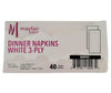 Mayfair - 3 ply Dinner Napkins 1/8 Fold - White - DNAP03