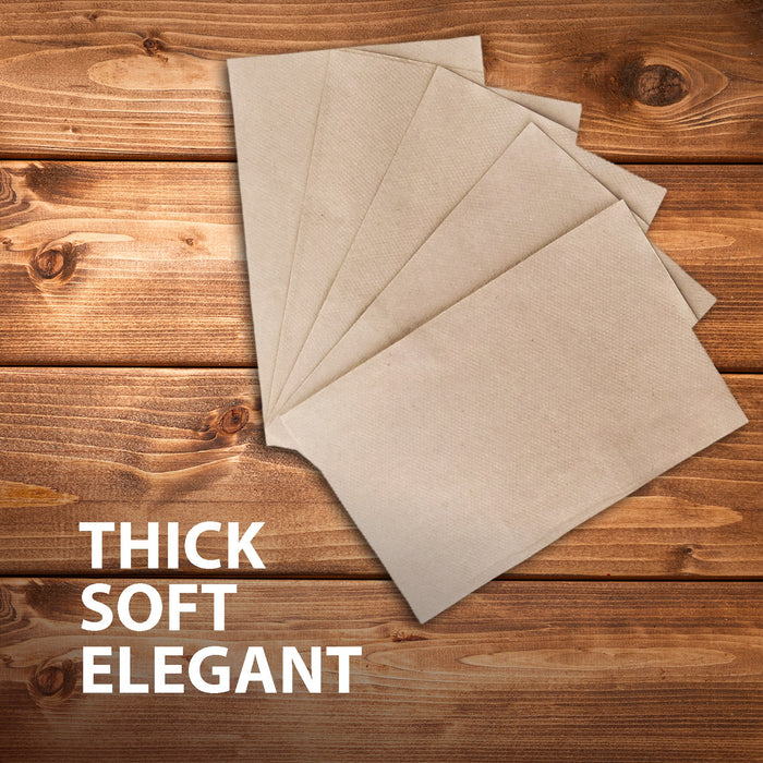 Mayfair - 1 ply Interfold Napkins 1/4 Fold - Kraft - INAP01K