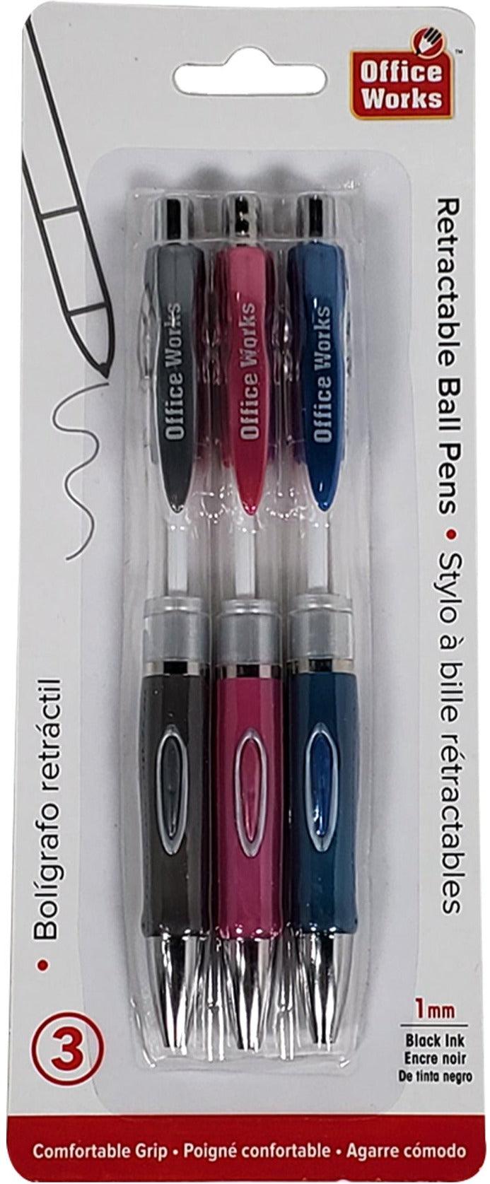 Office Works - 3-Pk Ball Pens