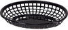 Plastic Oval Food Basket - Black/Brown/Red