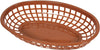 Plastic Oval Food Basket - Black/Brown/Red