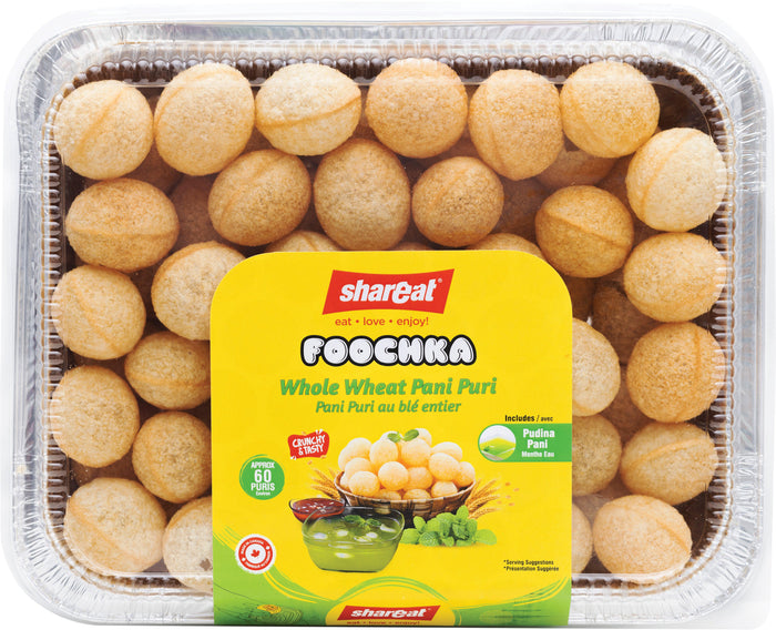 Shareat Foochka Whole Wheat Pani Puri - With Pudina Pani (Mint Water)