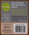 L.Gourmet - Acacia Wood One Dip Serve Board, 37x20x2cm