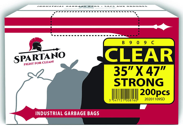 Spartano Strong Clear Garbage Bags - 35