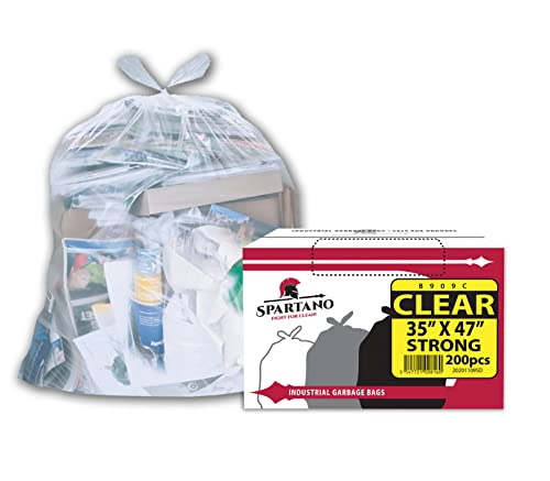 Spartano Strong Clear Garbage Bags - 35
