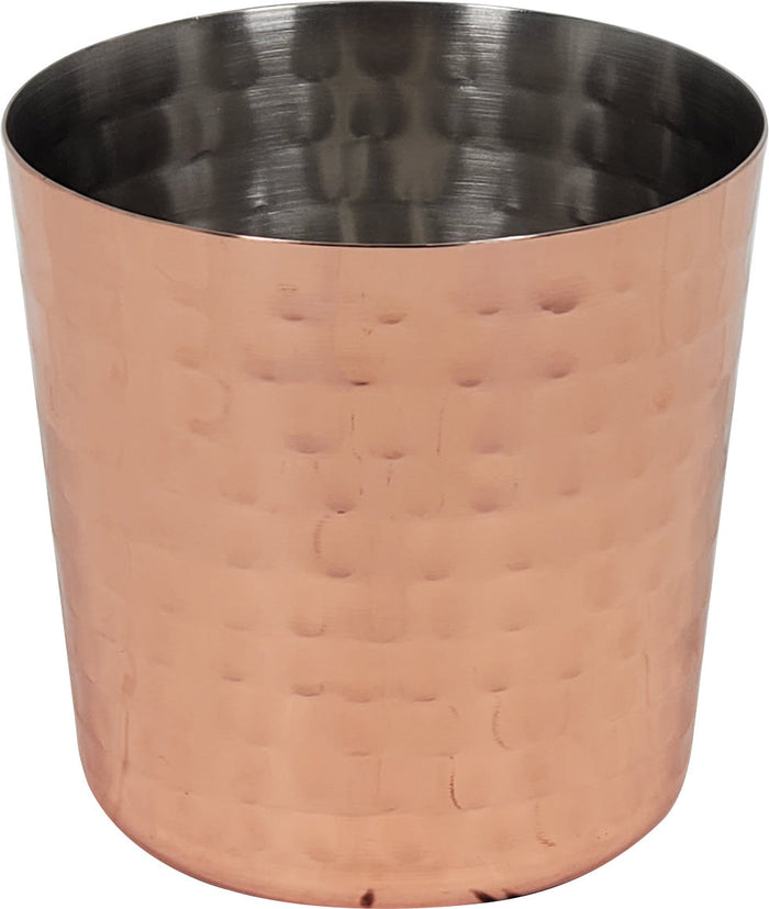 PK - 84363 - 13.5oz French Fry Cup - SS - Hammered Copper Finish w/Handle