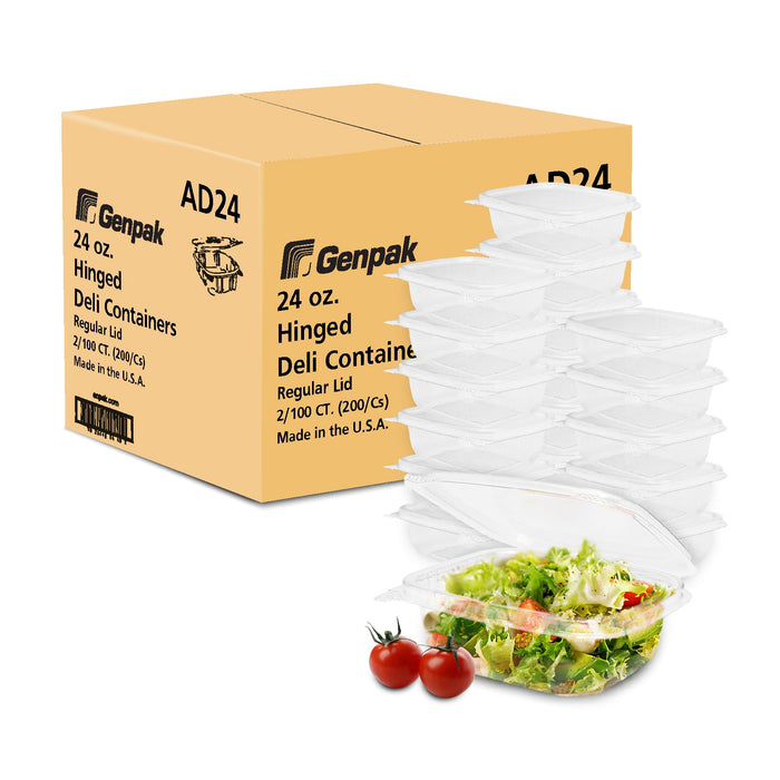 Genpak - Hinged Deli Container - Clear - 24oz - AD24