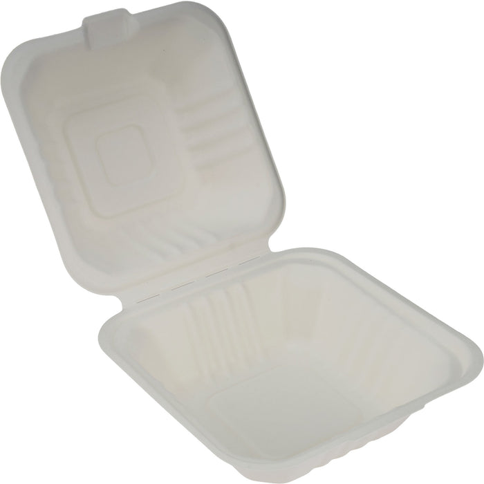 Eco-Craze - 6x6 Bagasse Clamshell Container