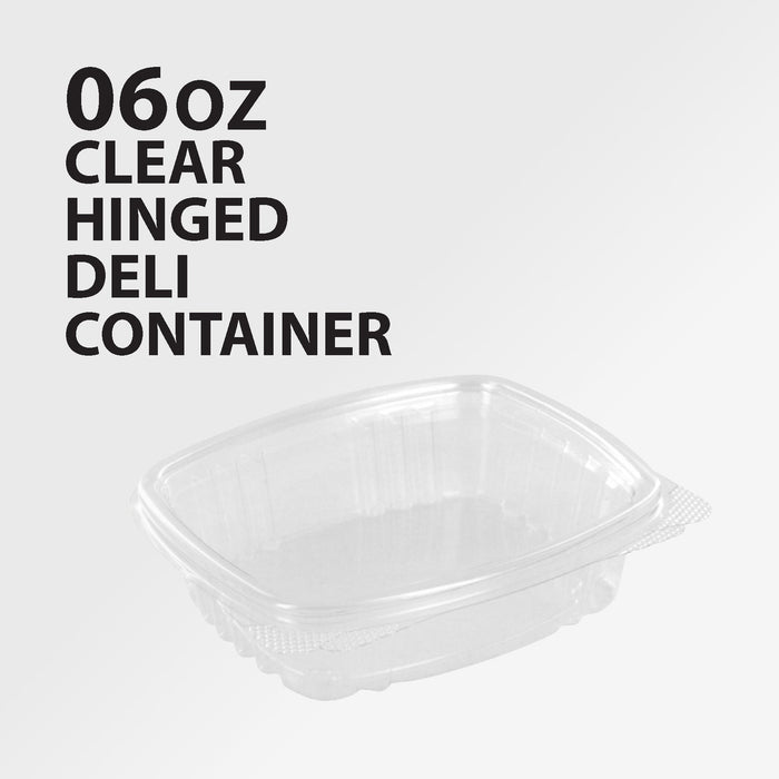Genpak - Hinged Deli Container - Clear - 6oz - AD06