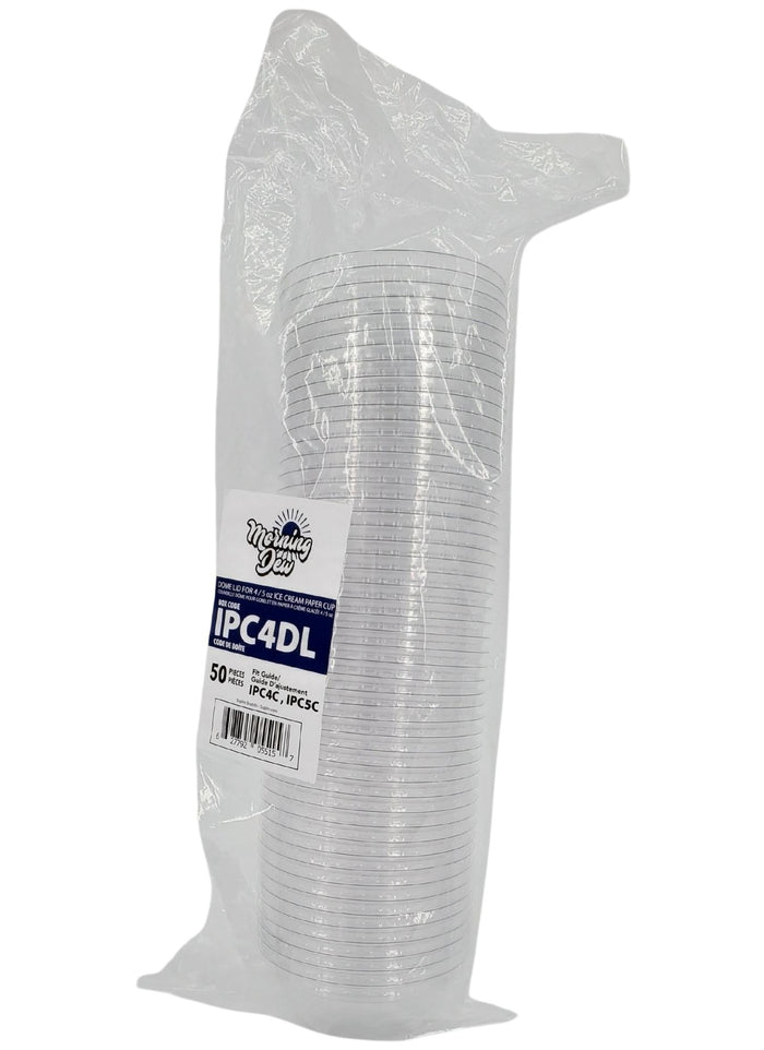 Morning Dew - Dome Lid for 4 / 5 oz Ice Cream Paper Cup - IPC4DL