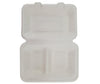 Eco-Craze - Bagasse Clamshell Container - 9X6 - 2 Comp