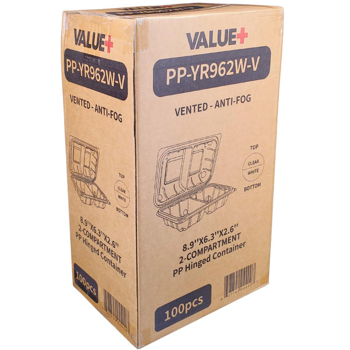 Value+ - YR962W-V - PP Hinged Cont. - 8.9x6.3x2.6