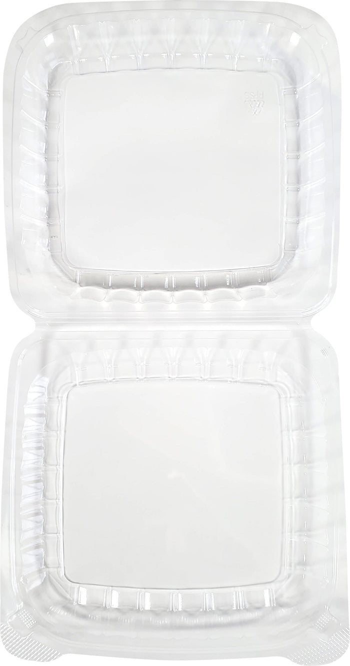 Value+ Dual Lock Clear Hinged Plastic Containers - 8