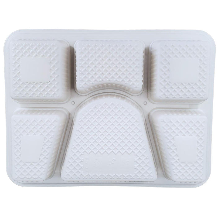 Eco-Craze - 6 Comp Thali - White - MFPP