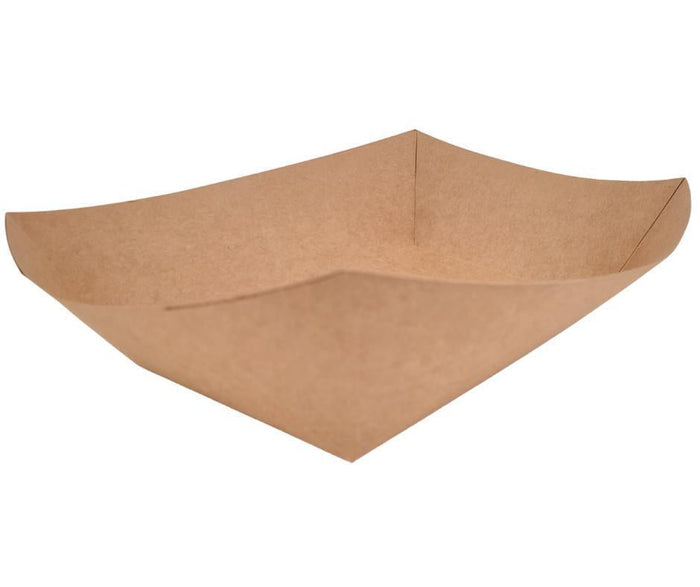 Eco-Craze PFT500-K #500 5 lb Kraft Paper Food Tray