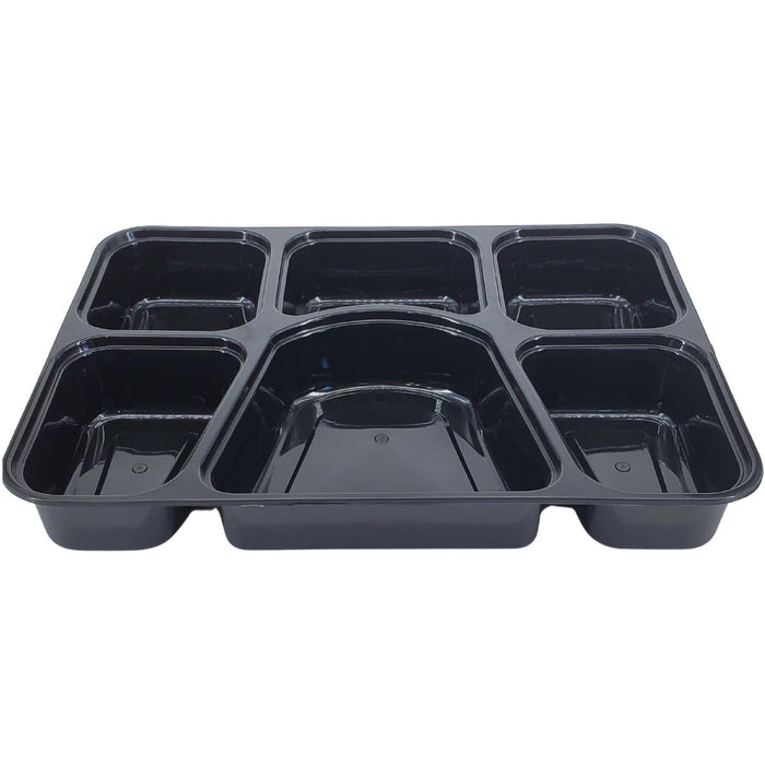 Value+ - 6 Comp Take-Out Thali with Lid - Black - PP