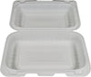 Eco-Craze - MFPP Clamshell Container - 9x6x2.6 - Double Lock - Vented - White