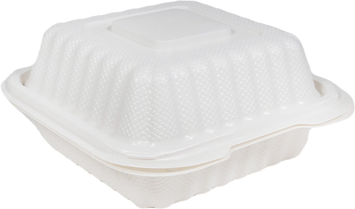 LR - MFPP Clamshell Container - 6x6x3 - White - EP-6