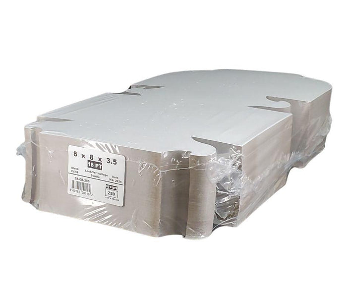 EB - White Cake Boxes - 8x8x3½