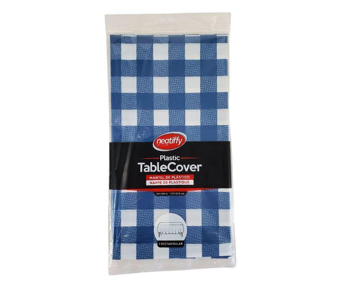 Table Cover - 54x108” Rectangular - Blue Checker