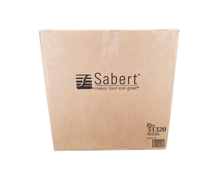Sabert - Flat Lids for Plastic Bowls - Clear - 320oz - 51320