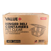 Value+ - 64oz Clear Hinged Deli Containers - PET - BD64