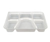Take Out Tray - 6 Comp. - Combo - Black/White (Thali)
