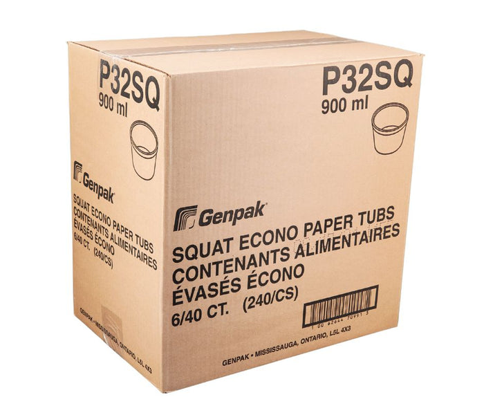 Genpak - White - 32oz/1000ml Round Food Container