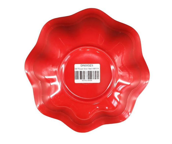Melamine Flower Bowl - Red - 9.8
