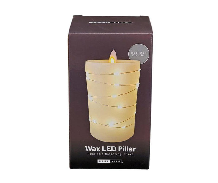 Deco Lite - LED Pillar w/String Lights - 3x4.9