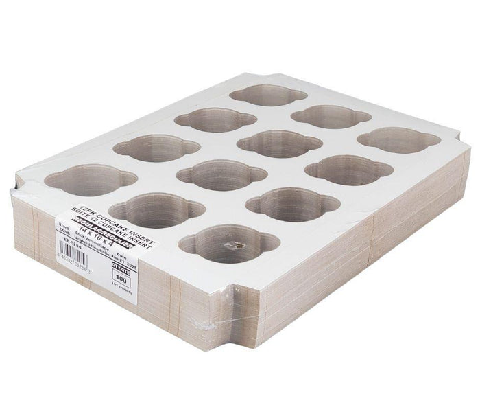 EB - 14 x 10 x 4 - 12 Cupcake Insert Fits Box - White - 5284I