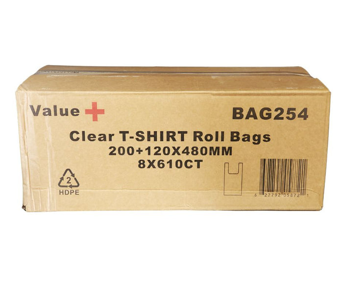 Value+ - Clear T-SHIRT Roll Bags