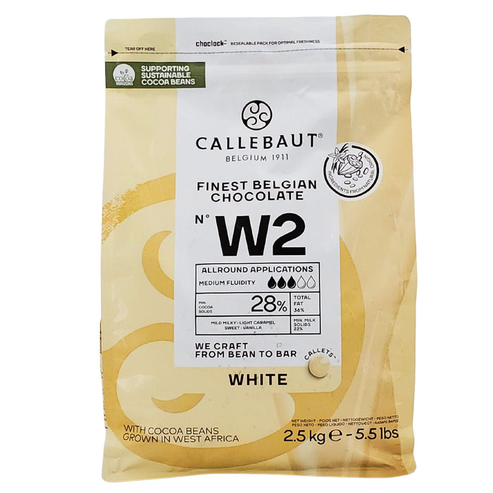 Callebaut White Chocolate Callets, W2